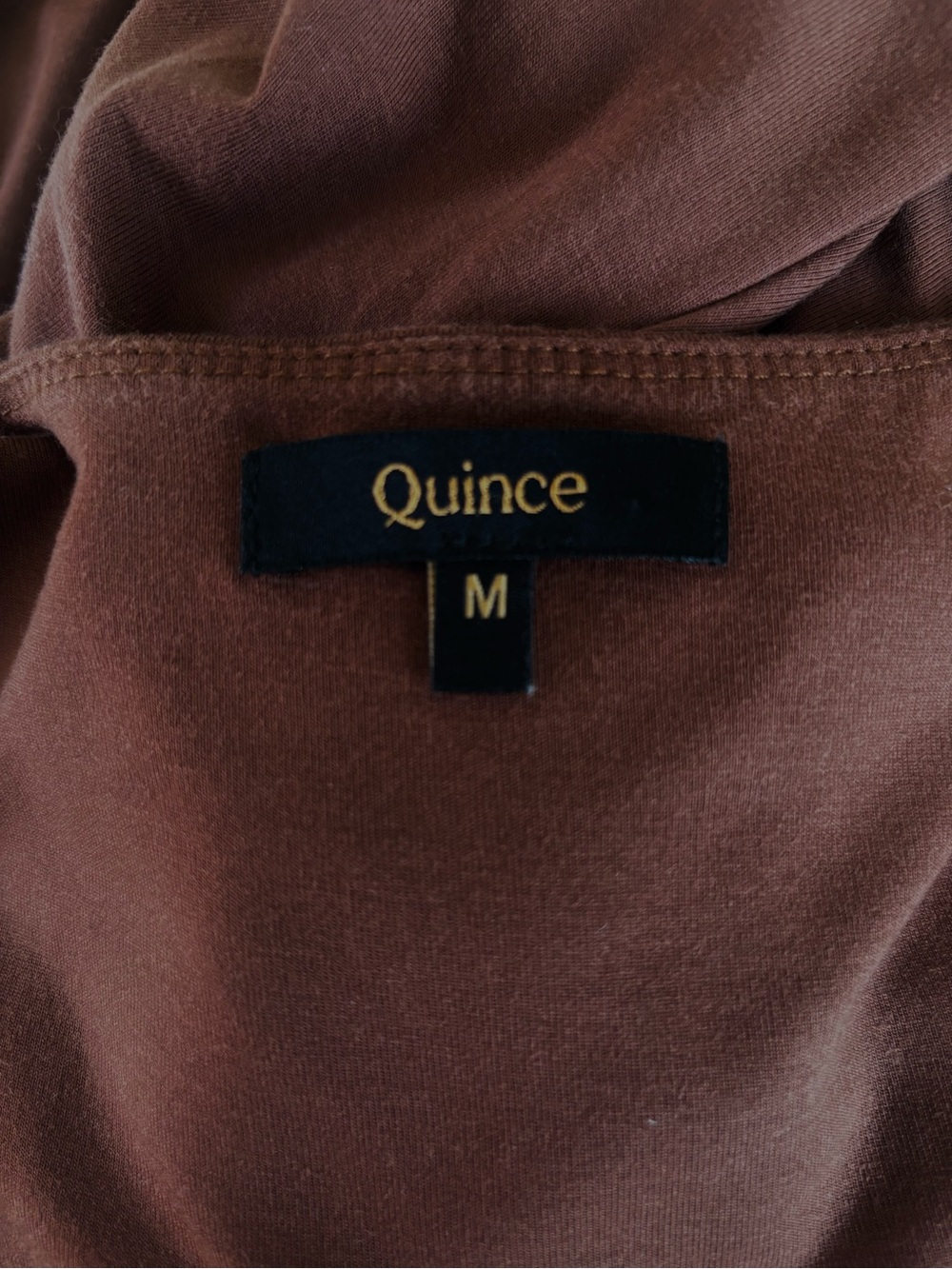 Quince Brown Wrap High-Low Midi Dress - Picture 5 of 7